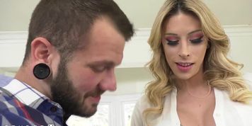 Casey Kisses' Big Dick Swings As She Rides Her Coworker'S Dick - Genderx