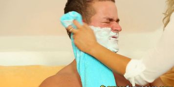 Blonde glam ho jizz soak