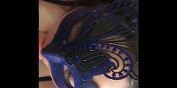 POV sloppy lipstick blow job practice
