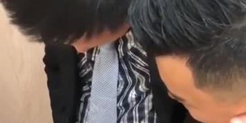 Asian daddy jerk with his boy in toilet