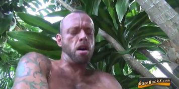Barebacked ass cum filled