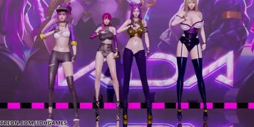 [MMD] LAYSHA - Chocolate Cream Hot Striptease Ahri Akali Kaisa Evelynn KDA