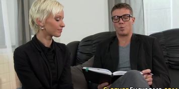 Clothed european cummed