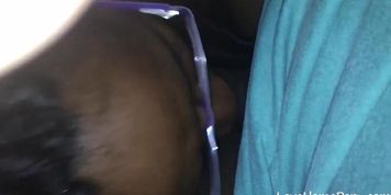 Ebony Cunt Sucking A White And A Black Dick