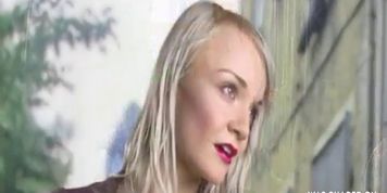 sexy lovely blonde girl striptease photoshooting