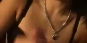 Holding the phone and spraying her face (My Balls)
