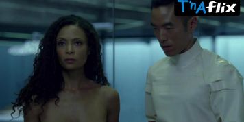Thandie Newton Breasts,  Bush Scene  in Westworld (Full Frontal, Norma Joel)