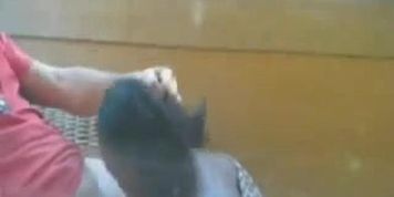 Amazing blowjob on a terrace