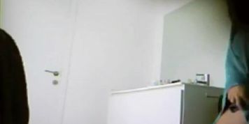 Busty blonde teen spied in bathroom