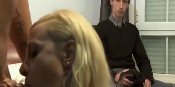 Cuckold hubby watches wife fucking stranger
