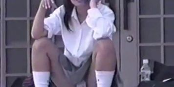 Sexy girl with some nice legs gets upskirted