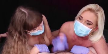Two Sexi Milf Giving Me a Coronavirus Handjob