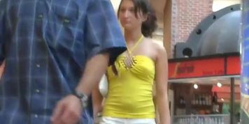 Amateur brunette teen candid ass in shorts