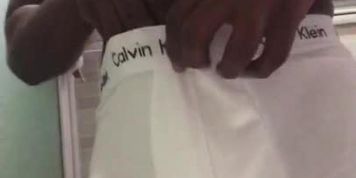 Black teen caught masturbating while making himself Cum 