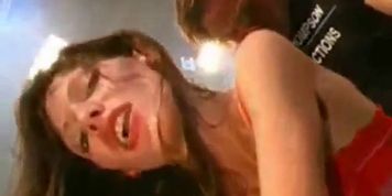 Lady in red enjoys anal sex