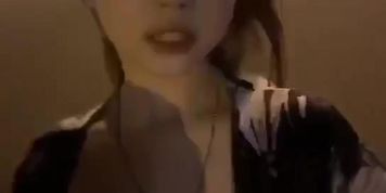 asian flashes boobs outside at night walking