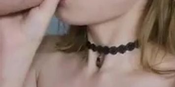 Gorgeous Blonde Girl Sucking Cock Nicely