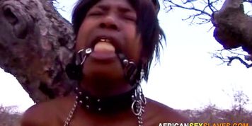 AFRICAN SEX SLAVES - African Town Sluts Tied Up Gagged Public Outdoor Spanking Humilliation