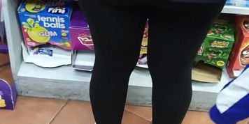 Step mother in tight leggings fucked in the grocery by step son 