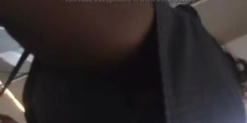 Petite Milf Upskirt Pink Thong