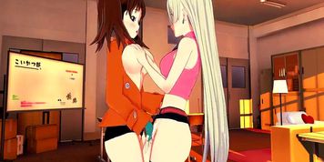Seven Deadly Sins: Elizabeth Lioness and Diane HOT LESBIAN SEX (3D Hentai)