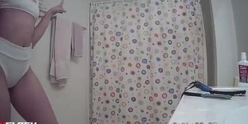 caught dancing in the bathroom