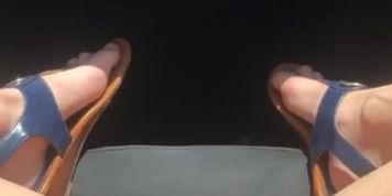 Touching my tight pink pussy while my gf tries to drive us to chick fil a