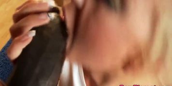 Interracially assfucked blonde eurobabe pov