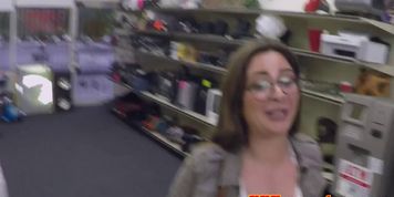 Spex pawnee rides fat cock in pov