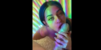 Little Slut Riding Monster Dick For Creampie