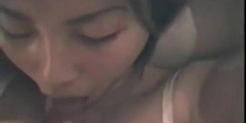Japanese girl spit cum BJ