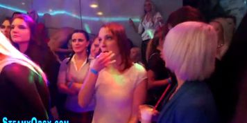 Cfnm babes suck strippers
