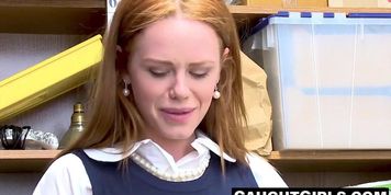 Babe came to America to shoplift and enjoy rough guard sex (Ella Hughes)