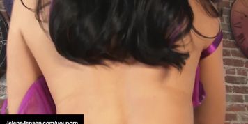Penthouse Pet Jelena Jensen Rubs One Off In Purple Lingerie!