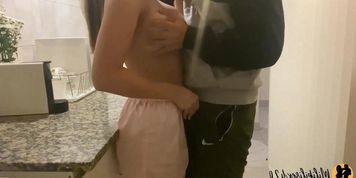 My Roommate Fucks Me Rough In The Kitchen And Cum Inside Me | Creampie