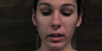 Bonded submissive skank being punished