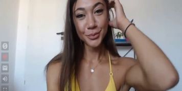 beautiful young fit petite muscular fbb posing on cam