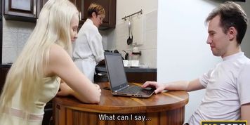 SIS.PORN. Slim blonde and stepbrother have unplanned sex