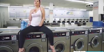Big boobs and super tiny Cali Hayes gets fucked by laundromat owner (Caley Hayes)