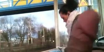 Girl sees flasher cum