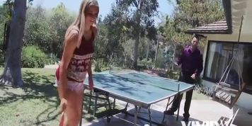 She plays ping pong and then gets fucked by her father's best friend (Alex Carter)