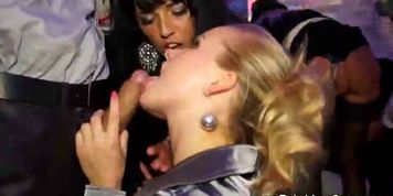 DRUNK SEX ORGY - Hot pornstars sucking cock at party for lucky guys