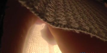Hot amateur upskirt show tasty ass of a sexy rogue