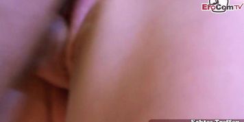 German cleaning girl next door get amateur anal screw in kitchen