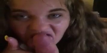 Sucking my bfs cock sloppy