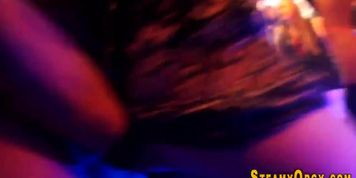 Teen eaten out onstage