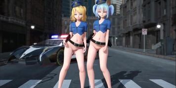 [MMD] Rin & Miku Police Officers