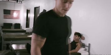 Military guys inside their barracks having a rough hot gay sex (Justin Matthews)