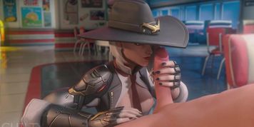 Overwatch Ashe Handjob
