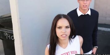 Bullied Nerd Gets some Cheerleader Puss